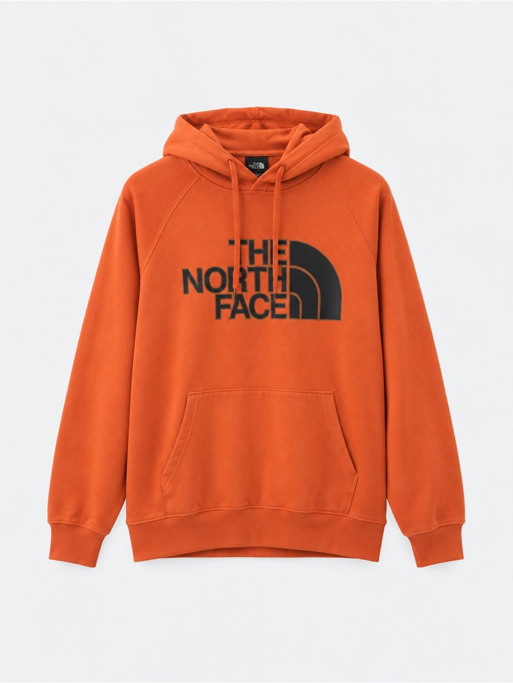 The North Face black  Logo Pullover Hoodie Orange
